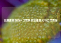 交通违章查询入口官网的法律意义与公民责任