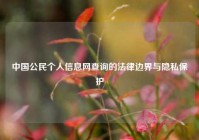 中国公民个人信息网查询的法律边界与隐私保护