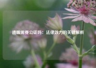 遗嘱需要公证吗：法律效力的关键解析